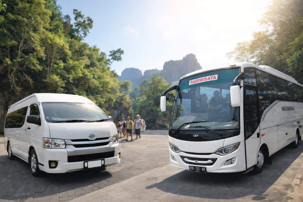 Hiace dan Bus Pariwisata untuk Rombongan