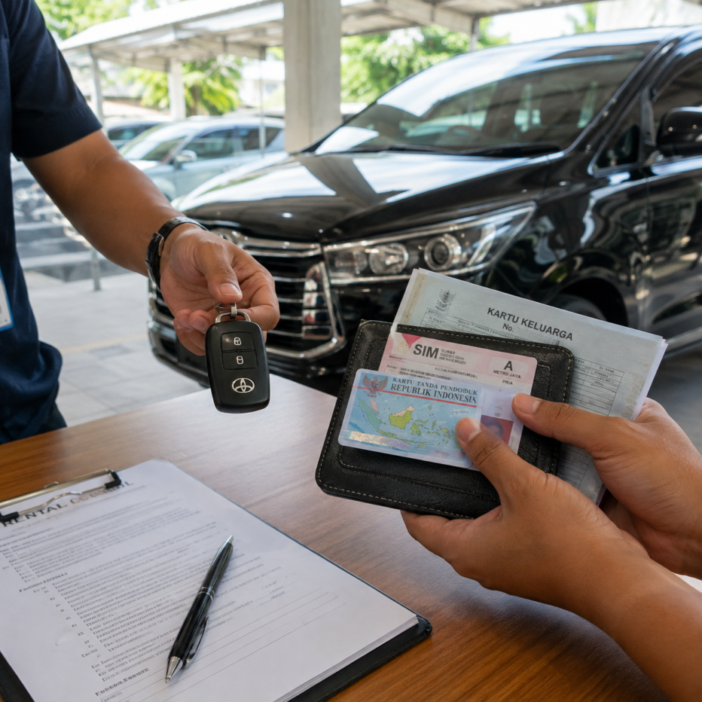 syarat sewa mobil lepas kunci Makassar