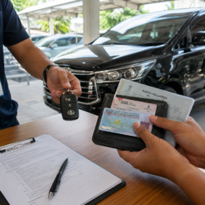 syarat sewa mobil lepas kunci Makassar